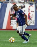 Juan Fernando Caicedo (9) during New England Revolution and Real Salt Lake MLS match at Gillette Stadium in Foxboro, MA on Saturday, September 21, 2019. The match ended 0-0 tie. CREDIT/CHRIS ADUAMA.