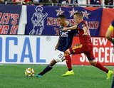 Brandon Bye (15), Corey Baird (17) during New England Revolution and Real Salt Lake MLS match at Gillette Stadium in Foxboro, MA on Saturday, September 21, 2019. The match ended 0-0 tie. CREDIT/CHRIS ADUAMA.