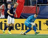 Antonio Delamea (19), Matt Turner (30) during New England Revolution and Real Salt Lake MLS match at Gillette Stadium in Foxboro, MA on Saturday, September 21, 2019. The match ended 0-0 tie. CREDIT/CHRIS ADUAMA.