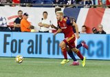Kelyn Rowe (6) during New England Revolution and Real Salt Lake MLS match at Gillette Stadium in Foxboro, MA on Saturday, September 21, 2019. The match ended 0-0 tie. CREDIT/CHRIS ADUAMA.