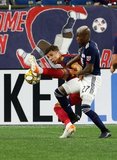 Damir Kreilach (8), Luis Caicedo (27) during New England Revolution and Real Salt Lake MLS match at Gillette Stadium in Foxboro, MA on Saturday, September 21, 2019. The match ended 0-0 tie. CREDIT/CHRIS ADUAMA.