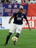 Luis Caicedo (27) during New England Revolution and Real Salt Lake MLS match at Gillette Stadium in Foxboro, MA on Saturday, September 21, 2019. The match ended 0-0 tie. CREDIT/CHRIS ADUAMA.