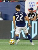 Carles Gil (22) during New England Revolution and Real Salt Lake MLS match at Gillette Stadium in Foxboro, MA on Saturday, September 21, 2019. The match ended 0-0 tie. CREDIT/CHRIS ADUAMA.