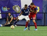 Cristian Penilla (70), Aaron Herrera (22) during New England Revolution and Real Salt Lake MLS match at Gillette Stadium in Foxboro, MA on Saturday, September 21, 2019. The match ended 0-0 tie. CREDIT/CHRIS ADUAMA.