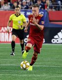 Corey Baird (17) during New England Revolution and Real Salt Lake MLS match at Gillette Stadium in Foxboro, MA on Saturday, September 21, 2019. The match ended 0-0 tie. CREDIT/CHRIS ADUAMA.