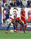 Wilfried Zahibo (23), Sam Johnson (50) during New England Revolution and Real Salt Lake MLS match at Gillette Stadium in Foxboro, MA on Saturday, September 21, 2019. The match ended 0-0 tie. CREDIT/CHRIS ADUAMA.