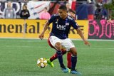 Brandon Bye (15), Corey Baird (17) during New England Revolution and Real Salt Lake MLS match at Gillette Stadium in Foxboro, MA on Saturday, September 21, 2019. The match ended 0-0 tie. CREDIT/CHRIS ADUAMA.