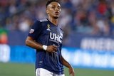 Juan Agudelo (17) during New England Revolution and Toronto FC MLS match at Gillette Stadium in Foxboro, MA on Saturday, August 31, 2019. The match ended in 1-1 tie. CREDIT/ CHRIS ADUAMA