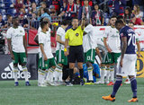 during New England Revolution and Portland Timbers MLS match at Gillette Stadium in Foxboro, MA on Saturday, September 1, 2018. The match ended in 1-1 tie. CREDIT/ CHRIS ADUAMA