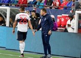 Coach Marc Dos Santos during New England Revolution and Vancouver Whitecaps FC MLS match at Gillette Stadium in Foxboro, MA on Wednesday, July 17, 2019.  Revs won 4-0. CREDIT/CHRIS ADUAMA