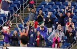 Revs Supporters during New England Revolution and Vancouver Whitecaps FC MLS match at Gillette Stadium in Foxboro, MA on Wednesday, July 17, 2019.  Revs won 4-0. CREDIT/CHRIS ADUAMA