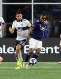 Juan Fernando Caicedo (9) during New England Revolution and Vancouver Whitecaps FC MLS match at Gillette Stadium in Foxboro, MA on Wednesday, July 17, 2019.  Revs won 4-0. CREDIT/CHRIS ADUAMA