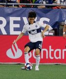 Hwang In-Beom (4) during New England Revolution and Vancouver Whitecaps FC MLS match at Gillette Stadium in Foxboro, MA on Wednesday, July 17, 2019.  Revs won 4-0. CREDIT/CHRIS ADUAMA