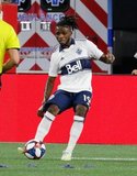 Lass (19) during New England Revolution and Vancouver Whitecaps FC MLS match at Gillette Stadium in Foxboro, MA on Wednesday, July 17, 2019.  Revs won 4-0. CREDIT/CHRIS ADUAMA