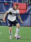 Andy Rose (15) during New England Revolution and Vancouver Whitecaps FC MLS match at Gillette Stadium in Foxboro, MA on Wednesday, July 17, 2019.  Revs won 4-0. CREDIT/CHRIS ADUAMA