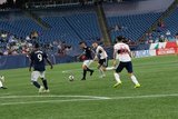 Gustavo Bou (7) during New England Revolution and Vancouver Whitecaps FC MLS match at Gillette Stadium in Foxboro, MA on Wednesday, July 17, 2019.  Revs won 4-0. CREDIT/CHRIS ADUAMA