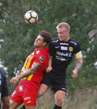 during Torslanda IK  and Orebro Syrianska in Division II Norra Gotland  match  on August 19, 2018 in Orebro, Sweden. Torslanda won 3-2. CREDIT/ CHRIS ADUAMA